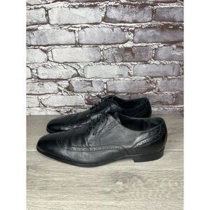 Boss Hugo Boss Black Leather Wingtip Oxfords Dress Shoes Men's Sz 12M US/45EU